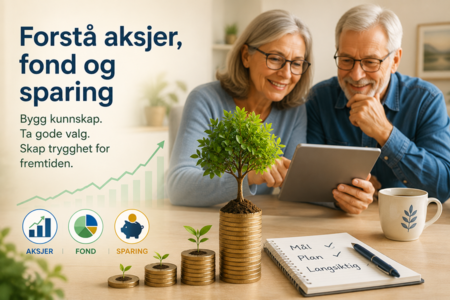 Forstå aksjer, fond og sparing